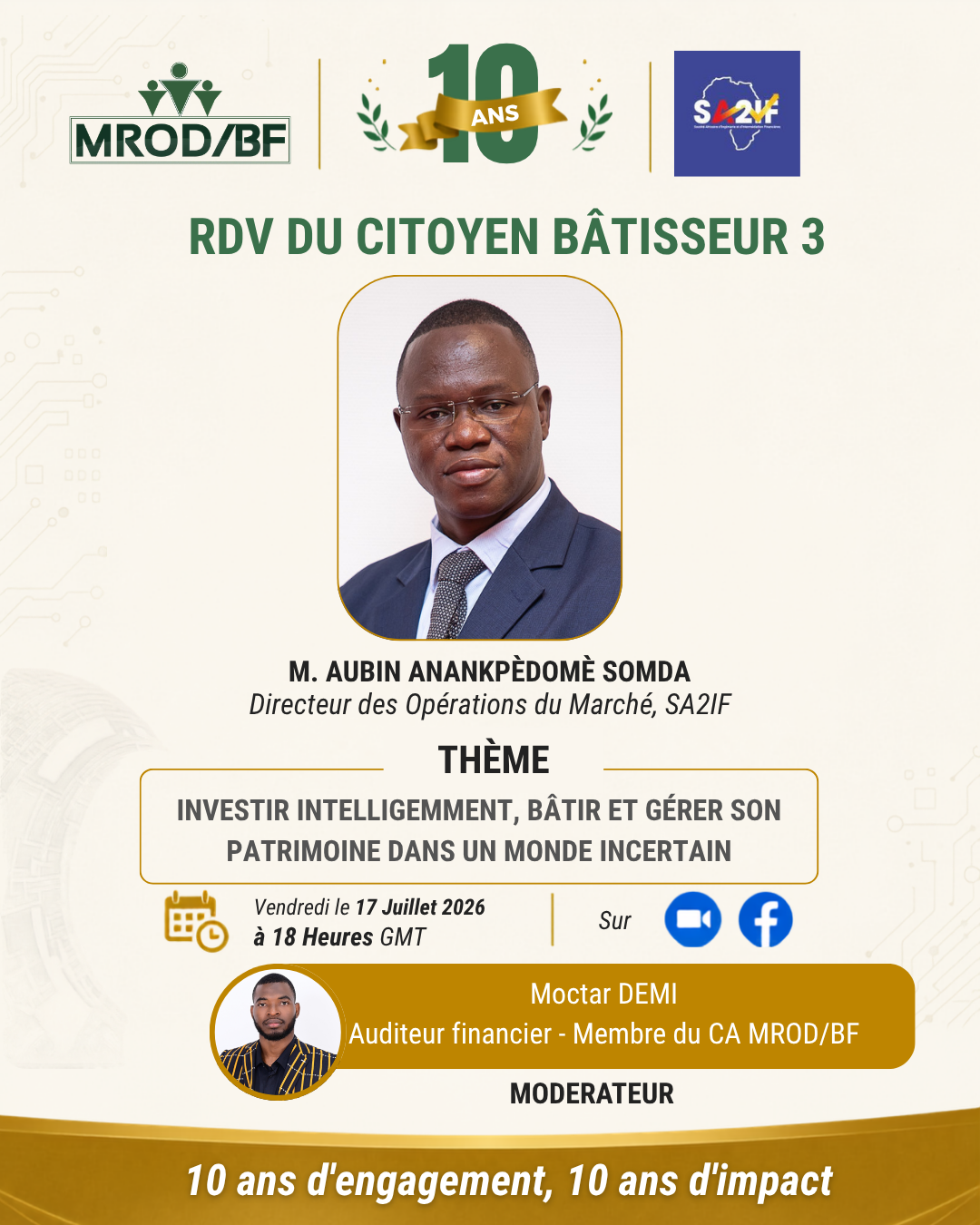 Rendez-vous du Citoyen Bâtisseur – 3e édition | MROD/BF International